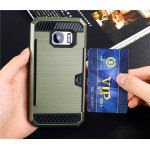 Wholesale Samsung Galaxy S7 Credit Card Armor Case (Black)